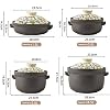Ceramic Casserole Dish with Lid, Japanese Style Clay Pot Round Soup Pot Heat Resistant Ceramic Cookware,for Kitchen And Cooking, Oven, Dishwasher And Microwave Safe,Cat,3.0L