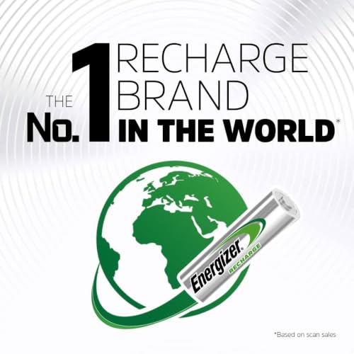 Energizer Recharge Universal Rechargeable AA Batteries (4 Pack) 1300 mAh - 5