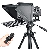 【Bequeme Fernbedienung】 Laden Sie die kostenlose App „inmei teleprompter“ auf ein Smartphone oder Tablet herunter. Mit der Fernbedienung können Sie das Bildlaufmanuskript drehen, anhalten, beschleunigen oder die Artikel- und Hintergrundfarbe ändern.