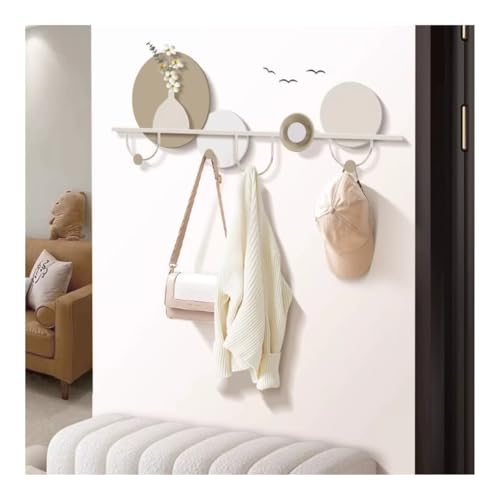 Perchero de pared de hierro moderno de 85cm con ganchos para sala 8