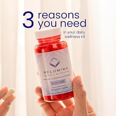 Relumins L-Glutathione Supplement Complex -Summer Glow Wellness - Advanced Reduced Glutathione 1000mg with Alpha Lipoic Acid for Smoother & Brighter Skin, Made in USA - 30 Caps