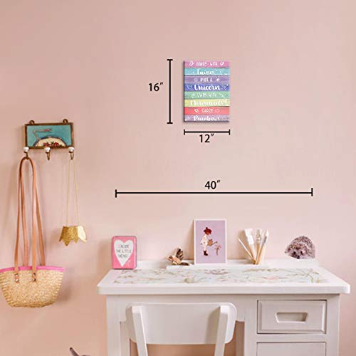 Unicorn Room Decor For Girls Bedroom Decor For Teen Girls Mermaid Unicorn Wall Decor Pictures For Bedroom Posters For Teen Girls Room Kids Bedroom Decor Rainbow Decorations Framed Canvas Wall Art #TOP1