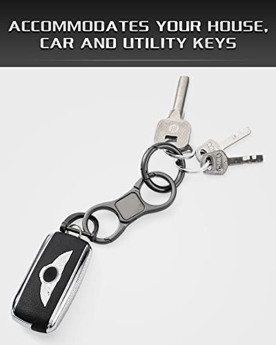 Daygos Car Keychain Clip With Quick Release Key Rings, Universal Key Fob Holder With 4 Detachable Keyrings, Heavy Duty Car Keychain Organizer For Men And Women #TOP4