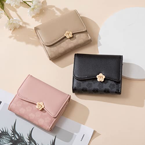 Small Wallets for Women Cute with Coin Purse Card Holder Ladies Mini Wallet Pink4