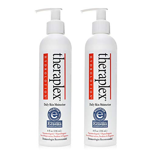Theraplex Hydro Lotion (8 oz) - No Parabens or Preservatives, Noncomedogenic, and Hypoallergenic, Fragrance-Free, Dermatologist recommended - National Eczema Association Seal of Approval (Pack of 2)