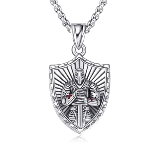 Pendentif templier argent pour homme : l'amulette viking robuste qui affirme votre force