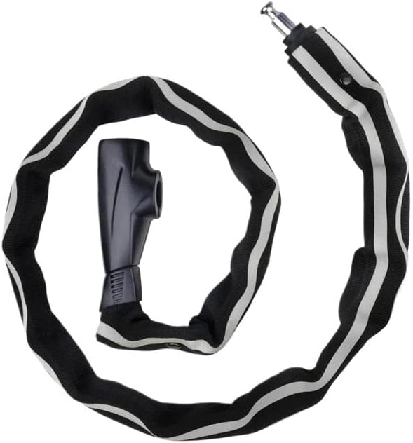 ,Bike Locks Heavy Duty/Bicycle Chain/Cycling Lock,Codes for Bike Cycle, Moto, Door, Gate Fence(Password White) (Key White)