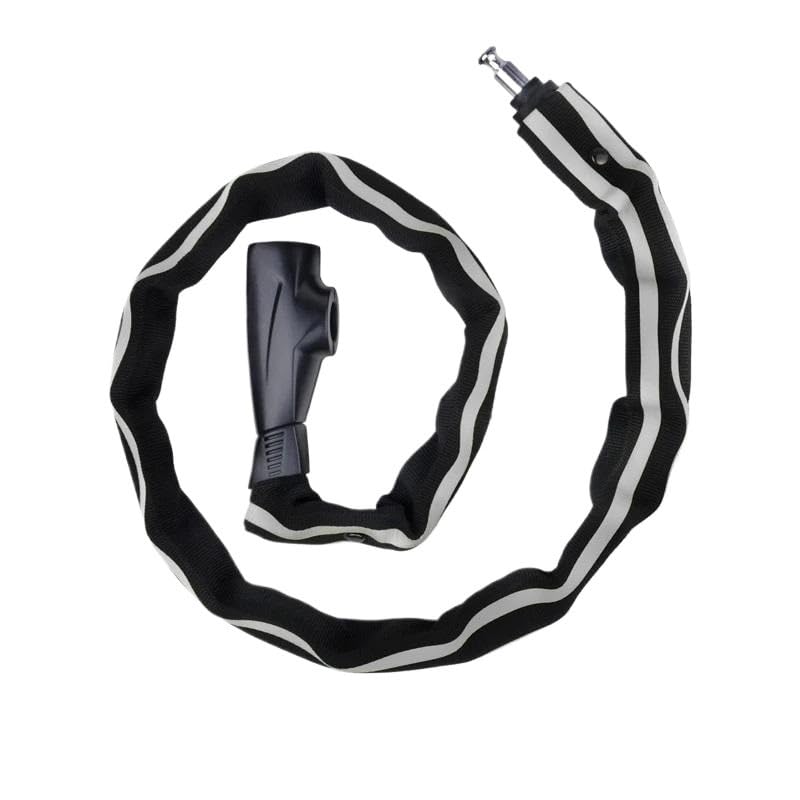 Candados para Bicicletas Resistentes, con Cadena y código para Bicicletas, Motos, Puertas y cercas (contraseña Blanca) (Llave Blanca)