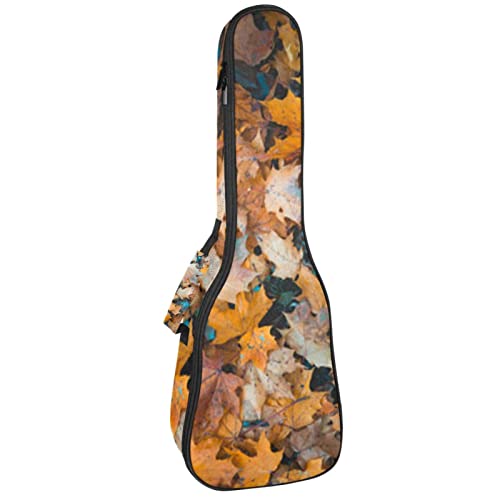 Housse ukulélé ténor feuilles d'automne pour transporter votre musique en concert