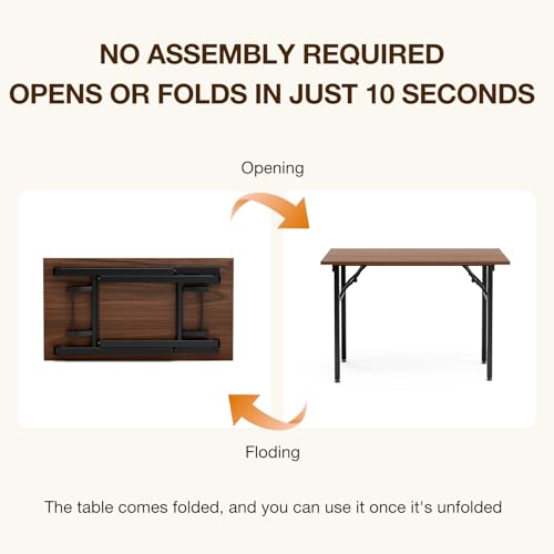 image for TEMI Small Computer Desk Folding Table - 43.3