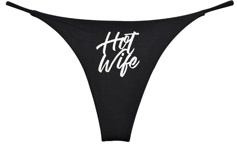 Southern Sisters Hotwife Novelty Thong G String Bride Bachelorette Underwear Gift - Small - Black