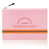 JUNDUN Fireproof Document Bag,14.2”x 10.0”Waterproof and Fireproof Money Bag with Aluminum Foil Lini