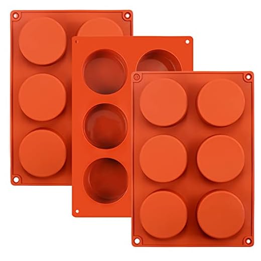 Palksky (3 Pcs) Round Cylinder Candy Mold/Chocolate Cover Cookie Mold for Sandwich Cookies Muffin Cupcake Brownie Cake Pudding Jello(Random Color)