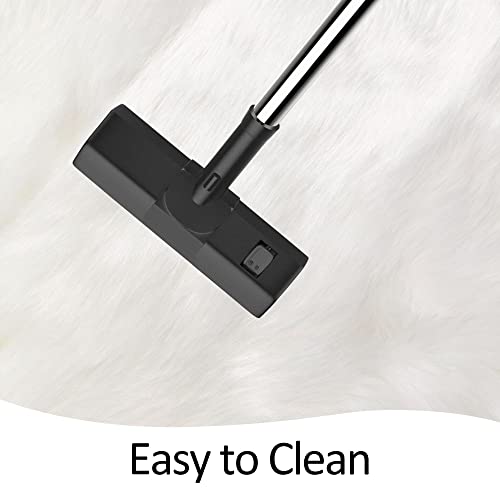 Aoczes White Faux Fur Runner Rug 2X6 Feet Fluffy Runner Rug For Bedroom Living Room Shag Rug With Washable Fuzzy Rug Runner, Rectangle #TOP6