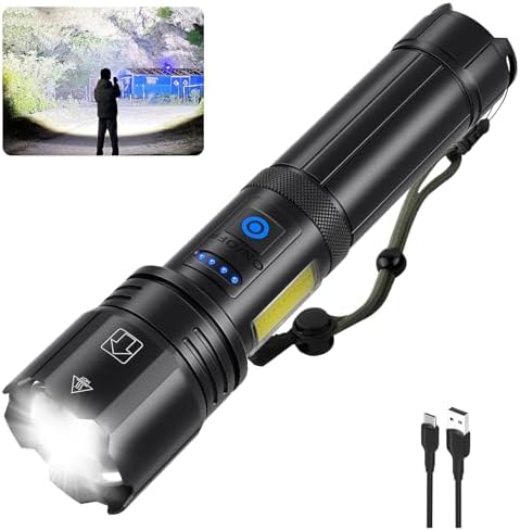 JAY-PARK Rechargeable Flashlight - 1,000,000 Lumens High Brightness, 9 Modes, Magnetic Base - View #9