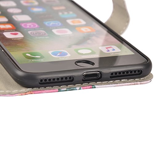 Urspeedteklive Iphone Se 2022 /Iphone Se 2020 /Iphone 7/Iphone 8 Premium Pu Leather Funny Pattern Flip Wallet Case Cover W/Card Slots & Stand For Iphone Se 2022/2020, Iphone 7/8 4.7 Inch, Flower 2 #TOP3