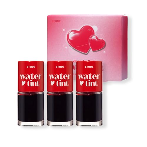 Image of ETUDE Dear Darling Water Tint Cherry Ade 3 SET (9g*3) | Vivid Color Lip Stain with Moisturizing Weightless & Non-sticky Finish Lip Stain | Smudge-proof & Lightweight | Korean Makeup, Perfect for Gift