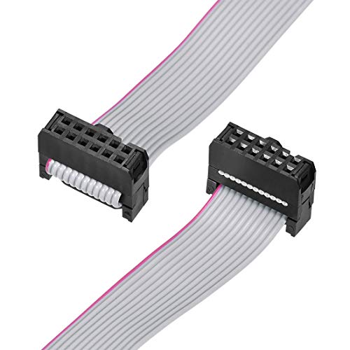 2Pcs 2.54mm Pitch 2x6 Pin 12 Pin 12 Wire IDC Flat Ribbon Cable Length