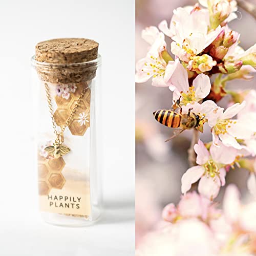 Bee Necklace Gift Set, 18K Gold Plated, Women Bee Butterfly Jewelry, Mother's Day Gift (18K Gold Over Sterling Silver) #TOP4