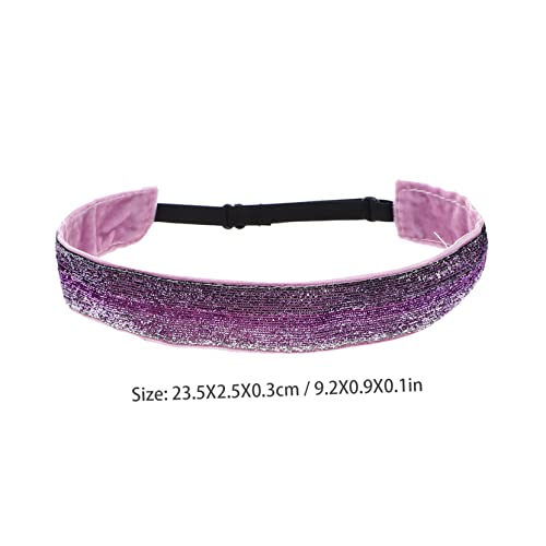 YARNOW 4Pcs Decorative Sequins Headbands Breathable and Elastic Hairbands for Sports Running and Everyday Wear Includes and Comfortable Fit for Boys2