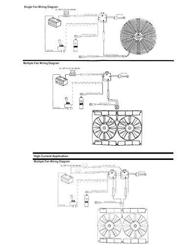 image for BLACKHORSE-RACING Dual Electric Cooling Fan Wiring Install Kit 185 Deg