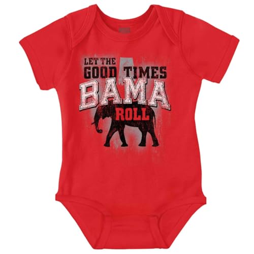 Brisco Brands Let The Good Times Roll Cool Alabama Baby Romper Boys or Girls