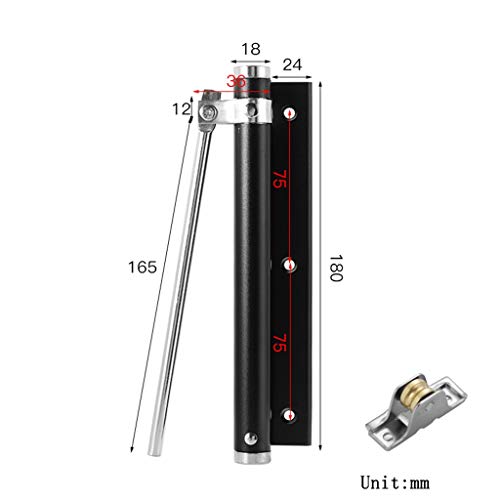 Cierrapuertas automático, mecanismo de puerta de cierre automático ajustable, aleación de zinc resistente para un cierre seguro, fácil instalación