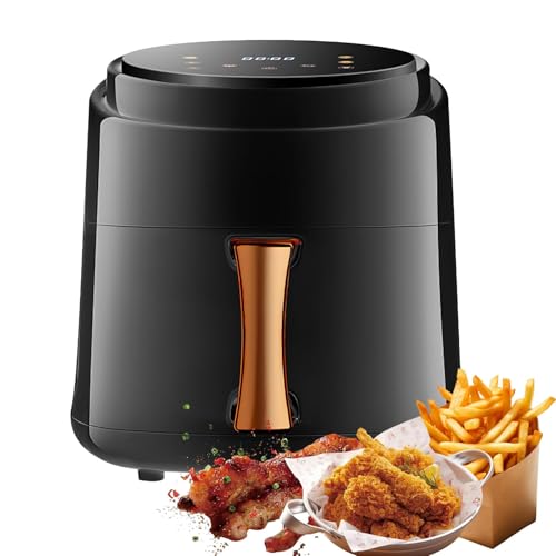 Freidora de Aire, Air Fryer 8L, 1400W Pantalla Táctil Led Freidora Aire, 6 Modos,Temporizador, Control Táctil, Regulación de Temperatura y Tiempo, Freidora Aire Cristal Para Freír Sin Grasa, Asar