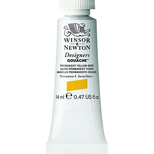 Winsor & Newton Designers Gouache Tube, 14 ml - Permanent Yellow Deep