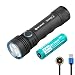 Olight Seeker 2 3000 Lumens Magnetic Charging Powerful Rechargeable Side switch Tactical Flashlight,with 21700 Battery and SKYBEN Battery Case (Black)