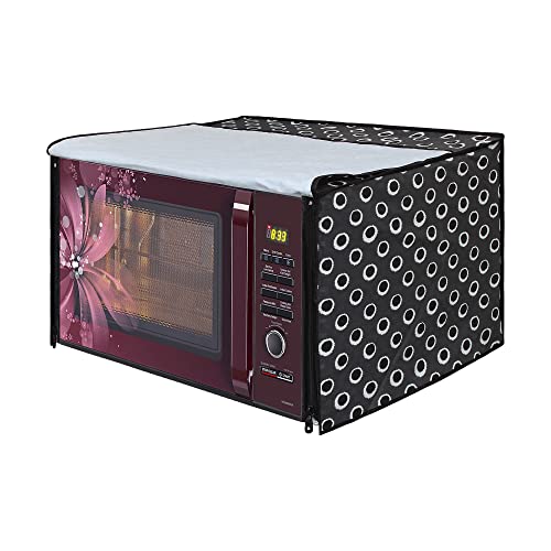 Image of DREAM KING Stylish Design & Printed Microwave Oven Cover Full Closure |waterproof & Dustproof Oven Cover Suitable for All Models - Multicolour SA17