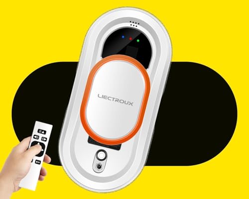 LIECTROUX HCR-09 Robot Pulitore Vetro Robot Lavavetri Automatico, Sistema di Sicurezza, Navigazione Intelligente, Telecomandato per tutte le superfici lisce