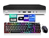 HP ProDesk 600 G3 Mini PC Desktop Computer, Core i5-6500 3.2GHz Up to 3.60GHz, 16GB DDR4 RAM, 1TB SSD, WiFi, BT, Keyboard & Mouse, 4K Support, DP, USB 3.0, Windows 10 Pro (Renewed)