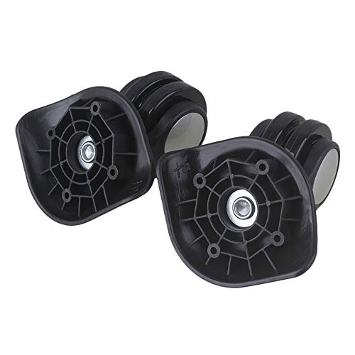 RDEXP Black 9.5x9.2x5cm Left & Right Luggage Wheels with 8 Screws DIY Replacement Set of 22