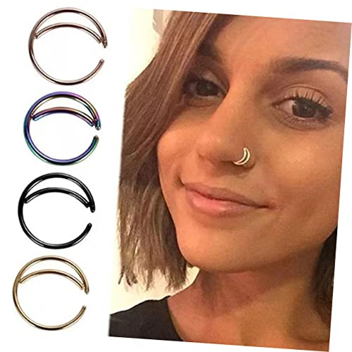 Galpada 11Pcs Moon Nose Ring Stainless Steel Jewelry Piercings Jewelry Cartilage Hoop Nose Decorations Body Jewelry Fashion Nose Rings Moon Nose Rings Fashion Nose Decorations Accessories #TOP7