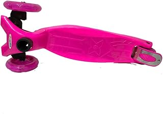 سكوتر للأطفال من 3 مستويات وعجلات مضيئة للبنات، لون وردي