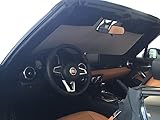 HeatShield, The Original Windshield Sun Shade, Custom-Fit for Fiat 124 Spider Convertible 2017, 2018, 2019, 2020 Silver Series