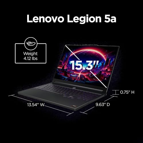 Image of Lenovo Legion 5a Gaming Laptop - RTX 5060, 15.3 inch OLED, Ryzen 7 250, 32GB, 1TB + Microsoft 365 Personal 12-Month Subscription Bundle