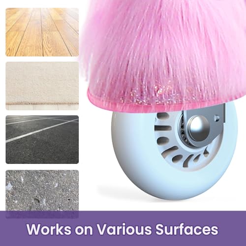 Image of PonyCycle Official Classic U Series Ride on Horse Toy Plush Walking Animal Pink Unicorn Size 4 for Age 4-8 Ux402