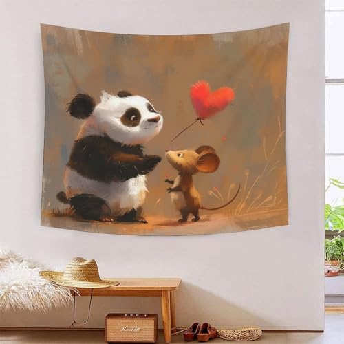 Tapisserie art mural Panda 3D pour créer une ambiance zen dans votre chambre
