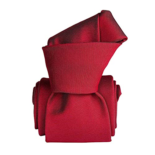 Cravate classique rouge Segni Et Disegni en pure soie italienne unie idée cadeau homme chic