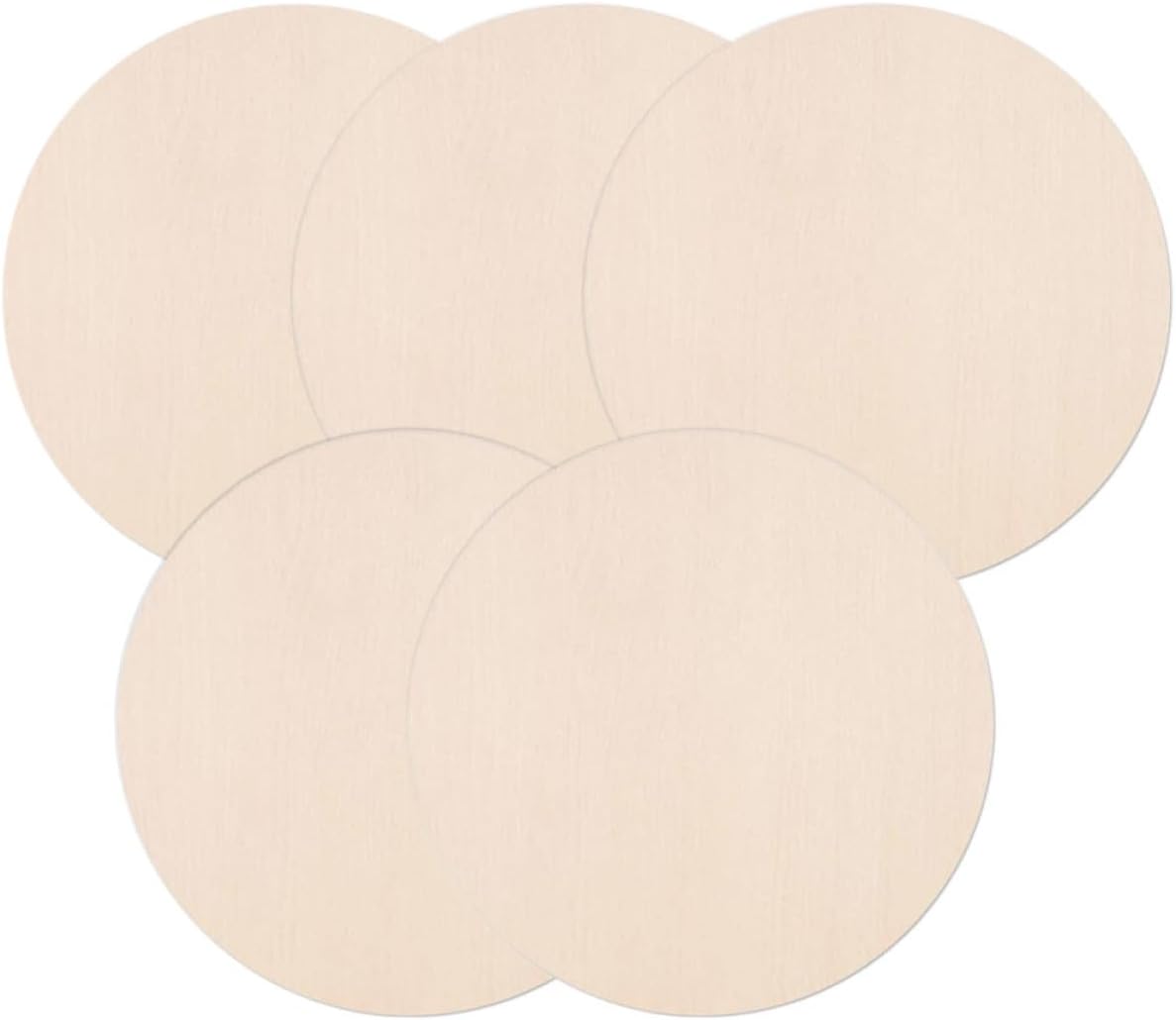Sewroro 5pcs Unfinished Round Wood Slices Craft Cutouts for DIY Wooden Signs Rustic Farmhouse Decor 35cm Natural Wooden Pieces for Home and Garden Projects