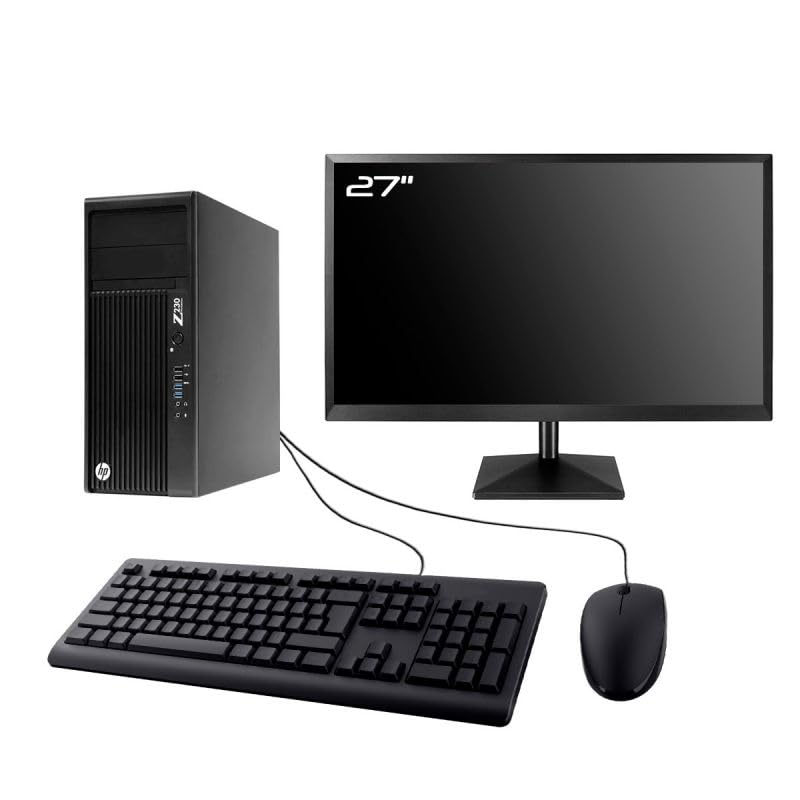 PC HP Workstation Z230 Tour Ecran 27" Intel I3-4130 RAM 32Go SDD 240Go W11 WiFi (Reconditionné)