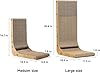 FUKUMARU Cat Scratcher, 18.7 Inch L Shape Cat Scratch Pad Wall Mounted, Cat Scratching Cardboard with Ball Toy for Indoor Cats #4