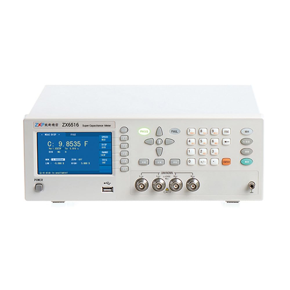 ZX6516 Capacitor Tester 3mF to 100F Charge Current 1mA 3mA 10mA 30mA 100mA 0.3A 1A with Accuracy 0.5%