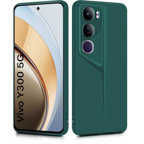 Image of WOW IMAGINE Slim Back Cover for Vivo Y300 5G | Blade Series Ultra Thin Case with Lightweight Design | Camera Protection | Soft Matte Silicone Flexible Mobile Case - Green