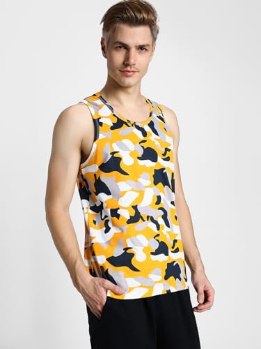 Image of Veirdo Men's Sleeveless Regular Fit Tshirt, All Over Printed Vest for Men, Cotton Sando for Beach Wear, Gym, Cycling, Running, & Other Sports (Available in Different Pattern)