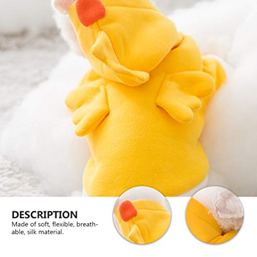 UKCOCO Roupas Com Capuz para Animais de Estimação Adorável Design de Frango Traje Pijama Macio Macac