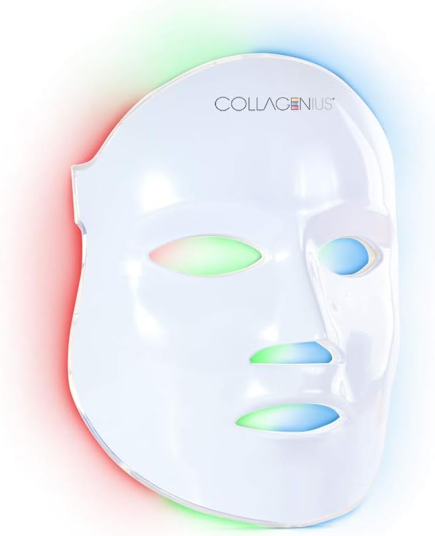 Collagenius Collagen Therapy LED Facial Mask for Skin Treatments at Home,Wrinkles,Acne Scars,Hypertrophic Scars,Face Cleanser
