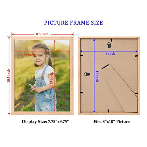 Atobart 8X10 Oak Natural Wood Photo Frame,2 Pack Picture Frames Real Glass Front Wall Hanging Gallery For Wall And Tabletop Display,Set Of 2 #TOP1